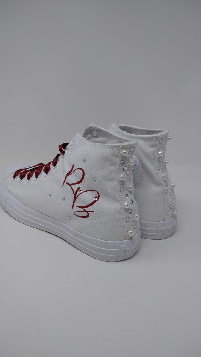 Scarpe sposa strass, l'esclusiva Converse sposa LLAB Custom