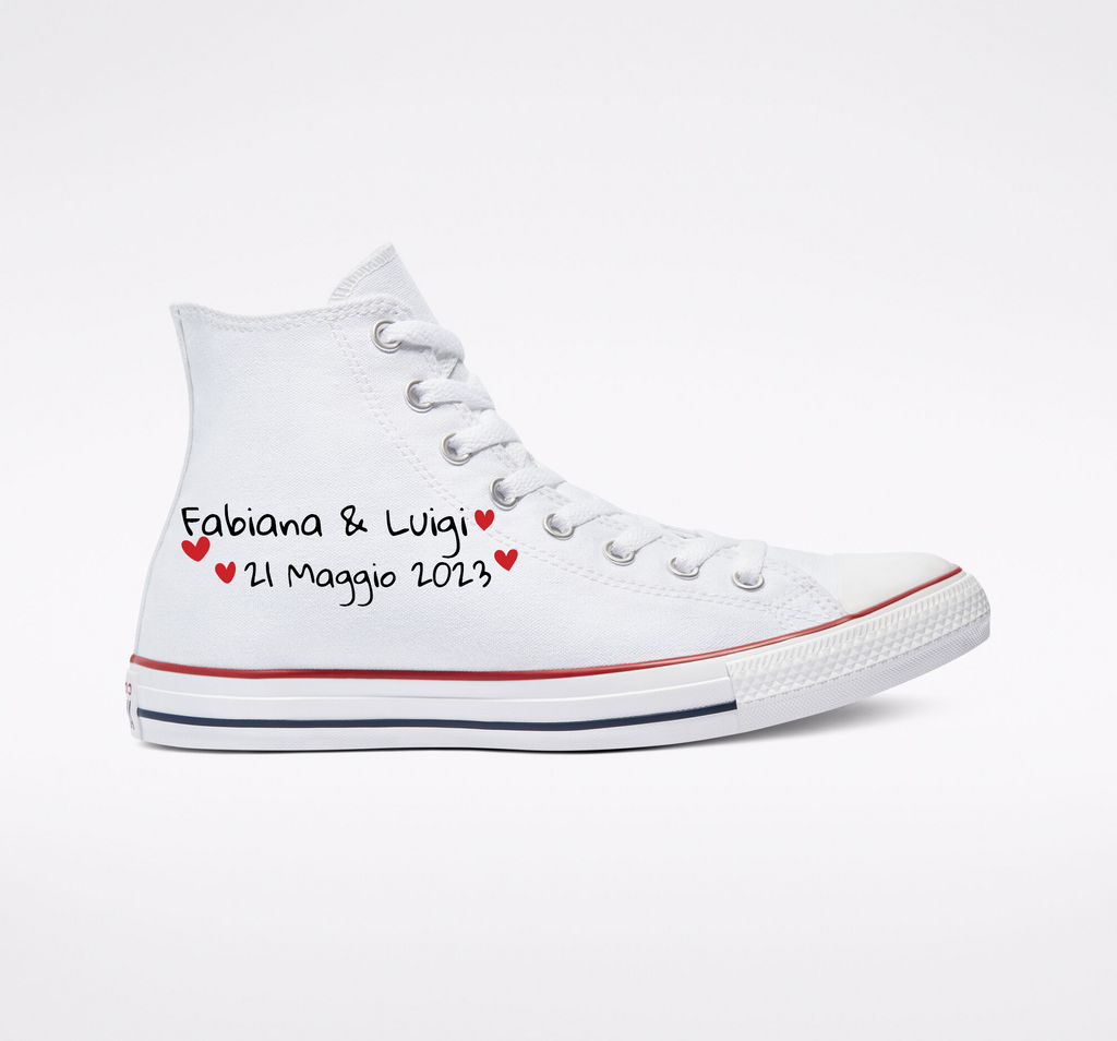 Converse personalizzate 2025 per matrimonio
